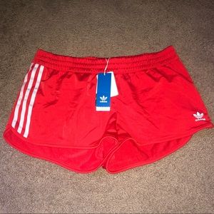 Red Adidas Lounge Shorts